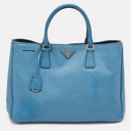 Prada Light Blue Saffiano Lux Leather Large Gardener's Tote 1121371