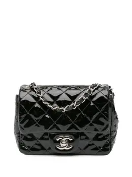Chanel 2014-2015 Mini Square Classic Patent Single Flap crossbody bag 29580004