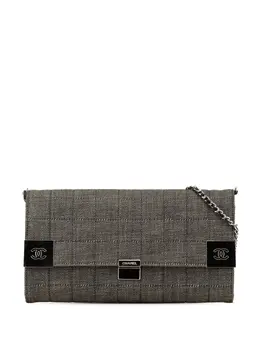 Chanel 2002-2003 CC Choco Bar Denim Chain Flap shoulder bag 29601915