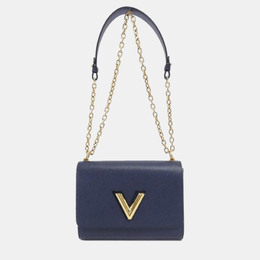 Louis Vuitton Indigo Leather Twist MM Shoulder Bag 1124503