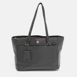 Tory Burch Black Leather Small Robinson Tote 1125372