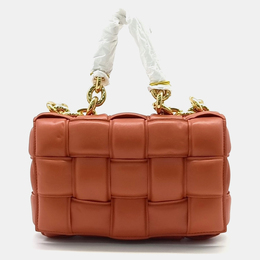Bottega Veneta Brown Leather Padded Chain Cassette Bag 1125537