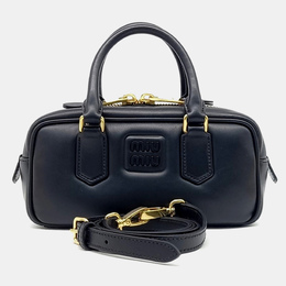 Miu Miu Black Leather Arcadie Crossbody Bag 1125568