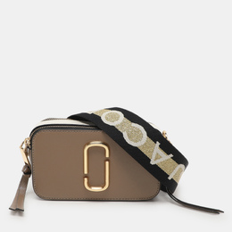 Marc Jacobs Brown/White Leather Snapshot Crossbody Bag 1127345