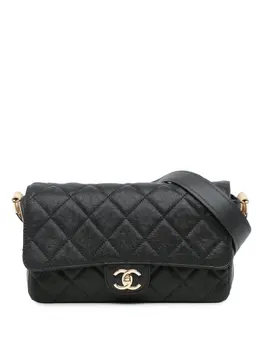 Chanel 2020 CC Bicolor Quilted Caviar Single Flap shoulder bag 28975919