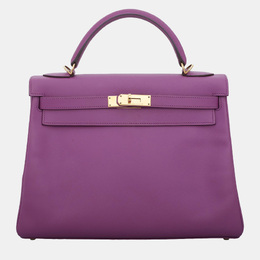 Hermes Anemone Epsom Leather Kelly 32 Tote Bag 1120242