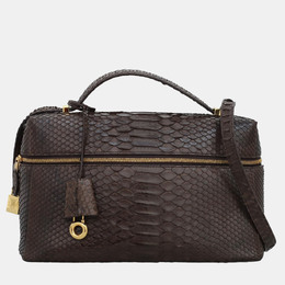 Loro Piana Dark Brown Python L27 Extra Bag 1120262