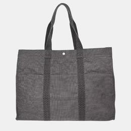 Hermes Gray Canvas Herline Tote Bag 1127410