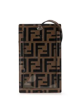 Fendi 2010-2024 Zucca Embossed Leather Phone Holder satchel 29624520