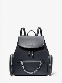 Средний рюкзак из шагреневой кожи Jet set Michael Kors, синий 35f1sttb6l | navy