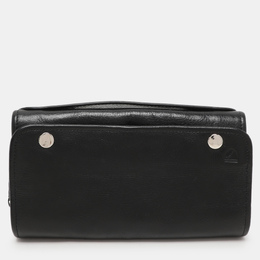 Aspinal of London Black Leather Travel Organizer Clutch 1121189