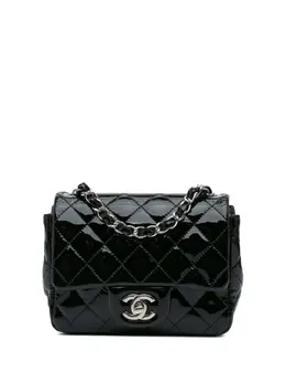 Chanel 2012-2013 Mini Square Classic Patent Single Flap crossbody bag 29638047
