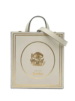Gucci 2016-2024 Garden Calfskin Mushrooms Vertical Shopping Tote satchel 29646013