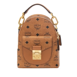 MCM Ladies Patricia Mini Cognac Backpack mwkbspa01co