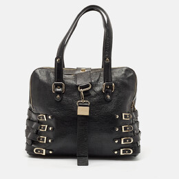 Jimmy Choo Black Textured Leather Blythe M Bag 1118527