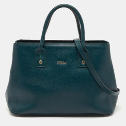 Furla Teal Green Leather Linda Tote 1130182