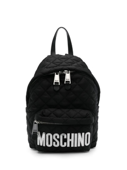 Стеганый рюкзак с логотипом Moschino, черный mc4603pp1mo11 | черный