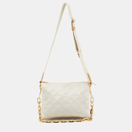 Louis Vuitton Cream Monogram Embossed Leather Coussin PM Bag 1130190