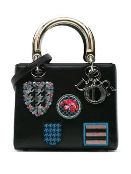 Christian Dior 2014 Medium Calfskin Patch Embellished Lady Dior satchel 29688123