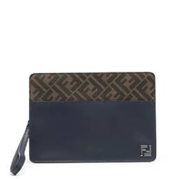 Fendi Squared Logo Applique Standing Clutch 7n0145-aff2-f1m6d