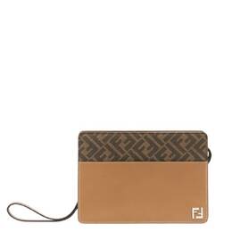 Fendi Squared Logo Applique Standing Clutch 7n0145-aff2-f1m6e