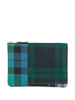 Comme des Garçons tartan patchwork clutch 11797351