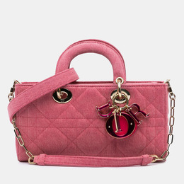 Christian Dior Pink Denim Lady D Joy Tote Bag 1120792