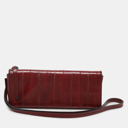 Gucci Burgundy Eel Leather Wristlet Clutch 1129273