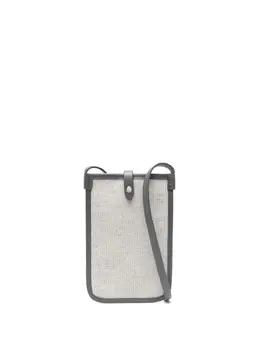 Kiton logo-debossed cross body bag 29440744