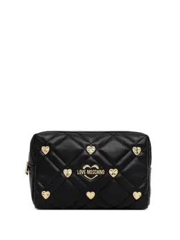Love Moschino heart-stud clutch bag 29526878