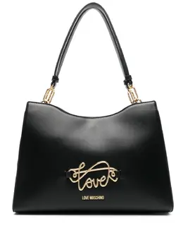 Сумка-тоут с аппликацией Love Moschino, черный 29629069 | черный