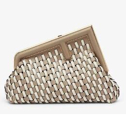 Fendi Hand Woven Leather First Small Clutch Bag 8bp129-anwf-f1lf6