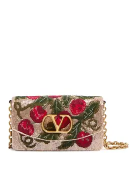 Valentino Garavani Vain Cherryfic embroidered clutch bag 28480791