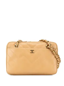 Chanel 2000-2002 CC Chevron Quilted Lambskin Chain shoulder bag 29707380