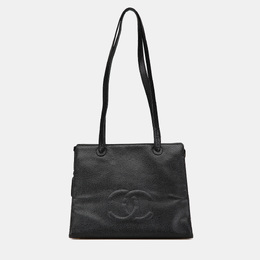 Chanel Black Caviar Leather CC Tote Bag 1132120