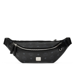 MCM Black Visetos Medium Fursten Belt Bag mmzaafi01bk001