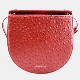 Charriol Bordeaux Leather Passion Ostrich Crossbody bag 1126829