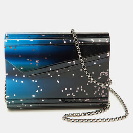 Jimmy Choo Blue Acrylic and Leather Candy Chain Clutch 1132843