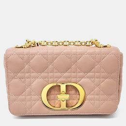 Christian Dior Pink/Beige Leather Caro Small Shoulder Bag 1133398