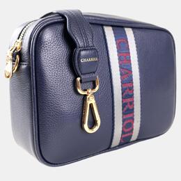Charriol Dark Blue Leather Deauville Crossbody bag 1126824