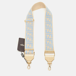 Fendi Beige/Blue Zucca Canvas and Leather Strap You Shoulder Bag Strap 1133965