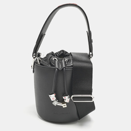 Karl Lagerfeld Black Leather K/Charms Bucket Bag 1134158