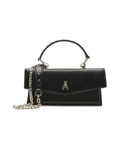 Сумка женская Patrizia Pepe кожаная с заклепками на цепочке, черный pk225w00008004900os | nero