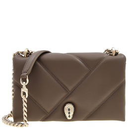 Bvlgari Serpenti Cabochon Leather Shoulder Bag 293786