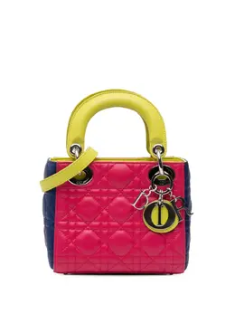 Christian Dior 2013 Mini Tricolor Lambskin Cannage Lady Dior satchel 29796080