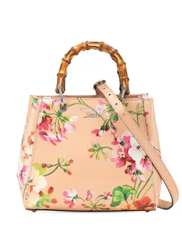 Gucci 2000-2015 Mini Calfskin Blooms Bamboo Shopper satchel 29796544