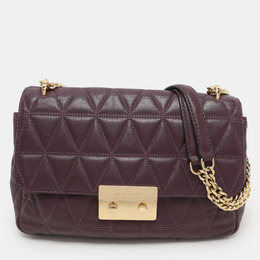 Michael Kors Micheal Kors Purple Leather Large Sloan Shoulder Bag 1135397