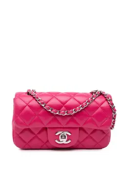 Chanel 2014 Extra Mini Rectangular Classic Lambskin Flap crossbody bag 29796350