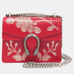 Gucci Hibiscus Red Calfskin Chinese New Year Mini Dionysus Shoulder Bag 1134301