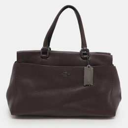 Coach Burgundy Leather Fulton Satchel 1135863